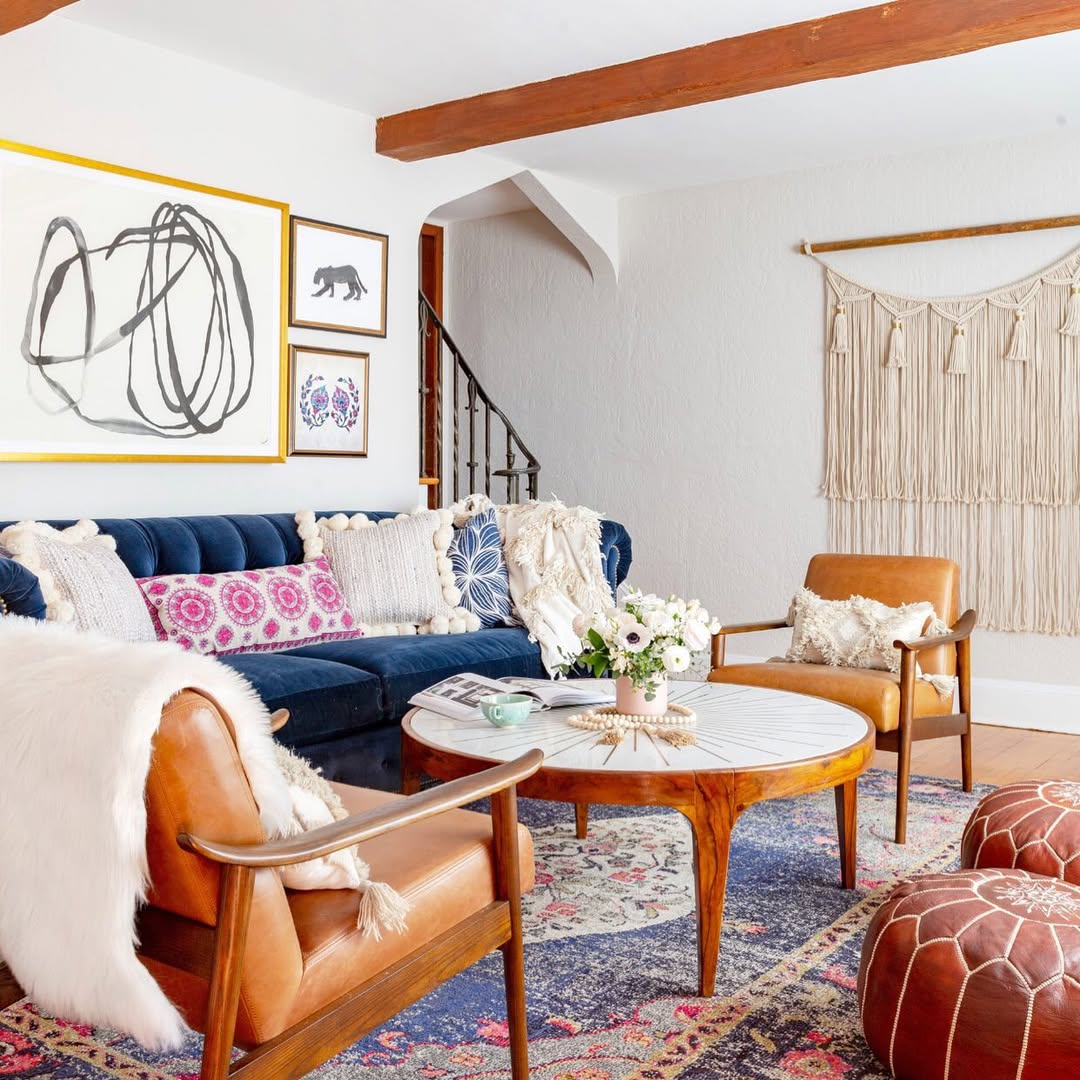 Mid-Century Velvet and Boho Layers