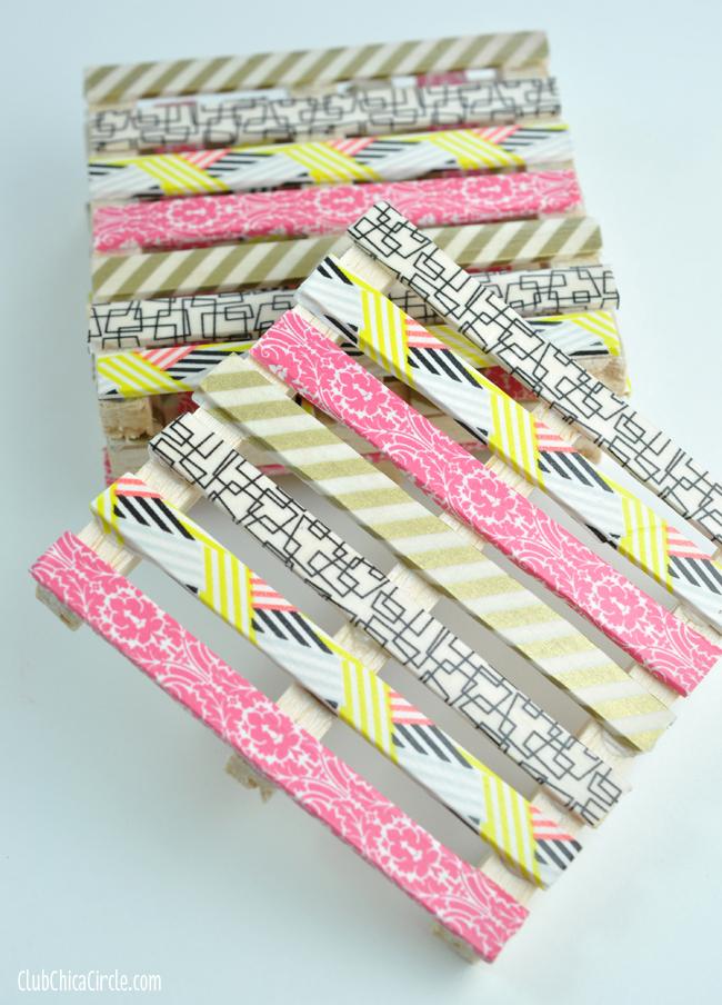 Mini Pallet Washi Tape Coasters