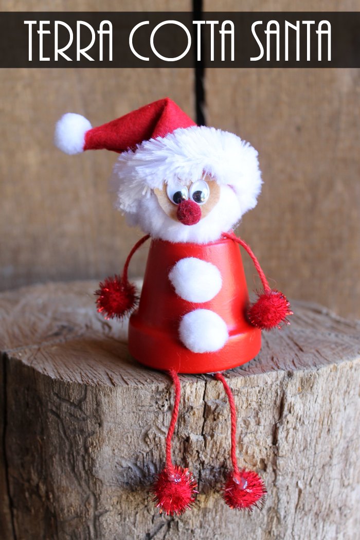 Mini Santa Christmas Ornament Pot