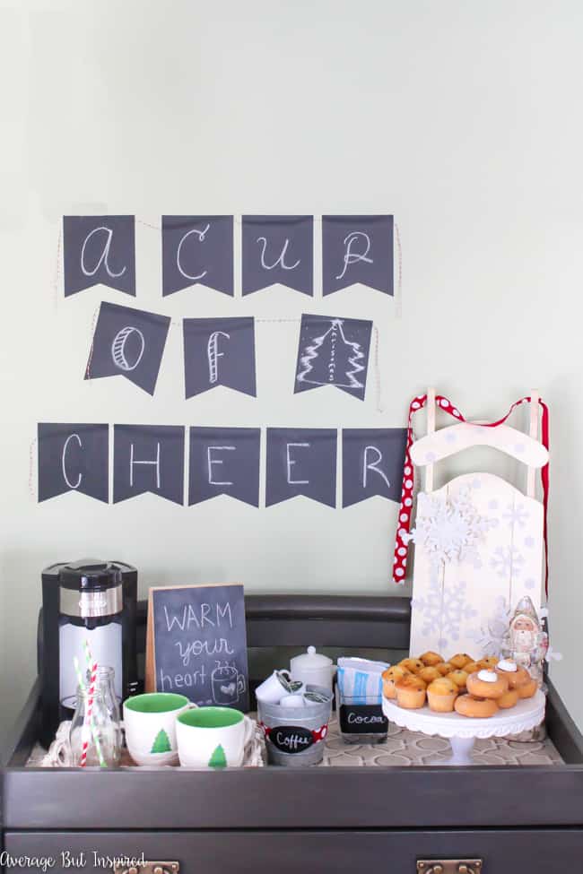 Minimal Coffee Bar with Festive Farmhouse Style
