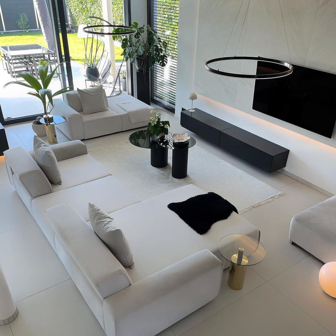 Minimal Modern Monochrome Living Room