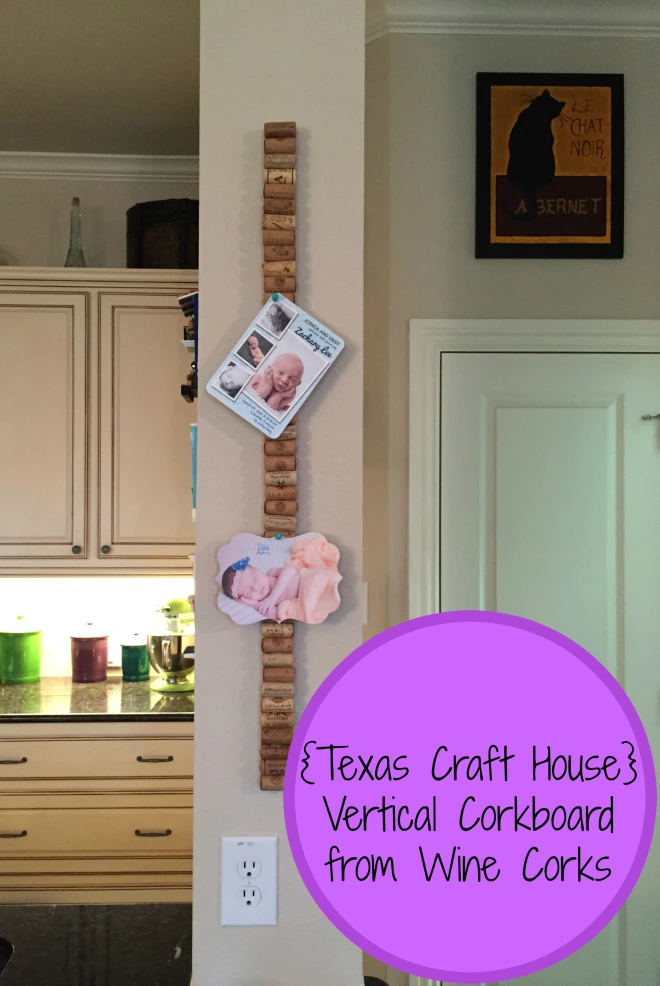 Minimalist Corkboard with Vertically Stacked Wine Corks