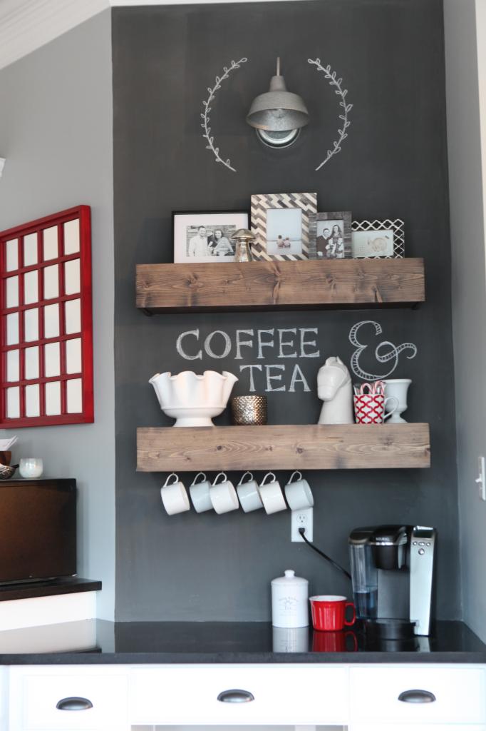 Minimalist DIY Corner Coffee Bar