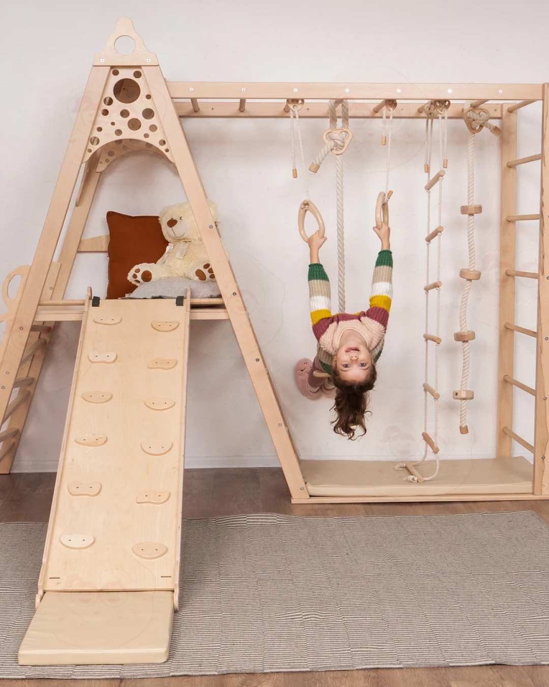 Minimalist Natural Wood Climbing Gym