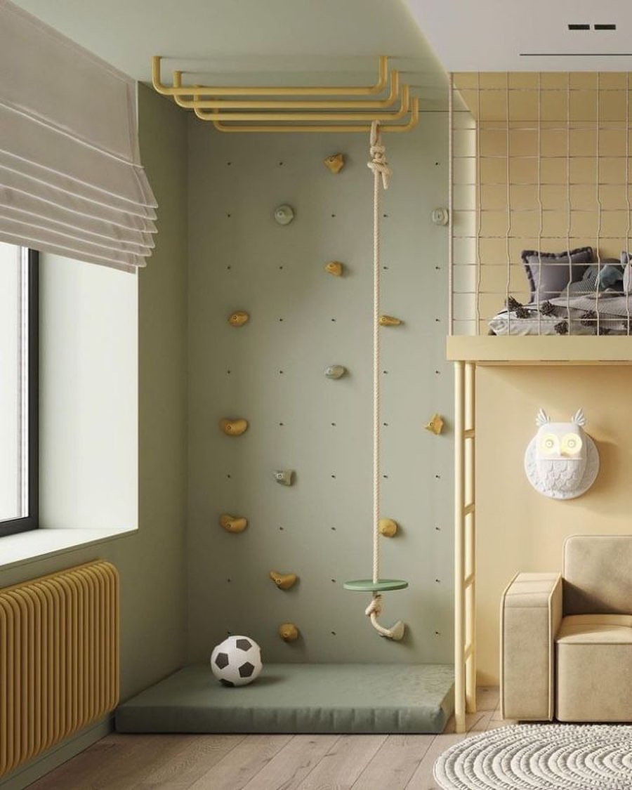 Minimalist Playroom With Active Fun