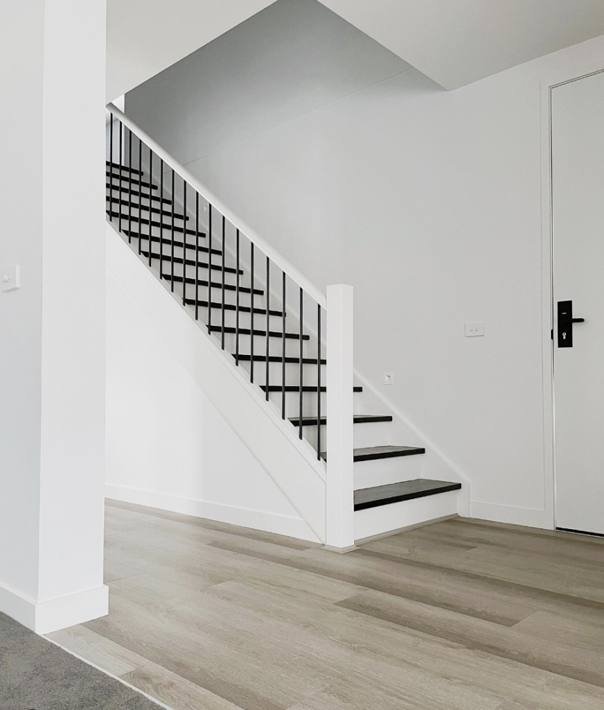 Minimalist Stairs on Light Wood