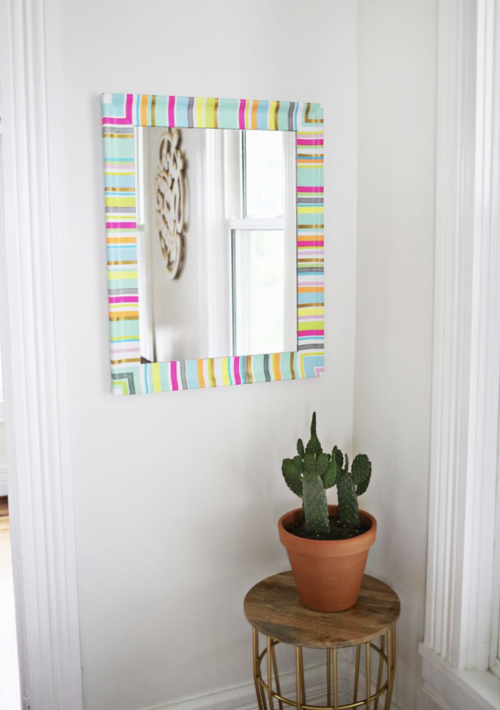 Mirror Frame with Washi Tape