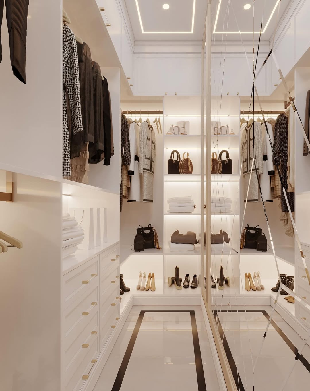 Mirrors and High-Gloss Flooring