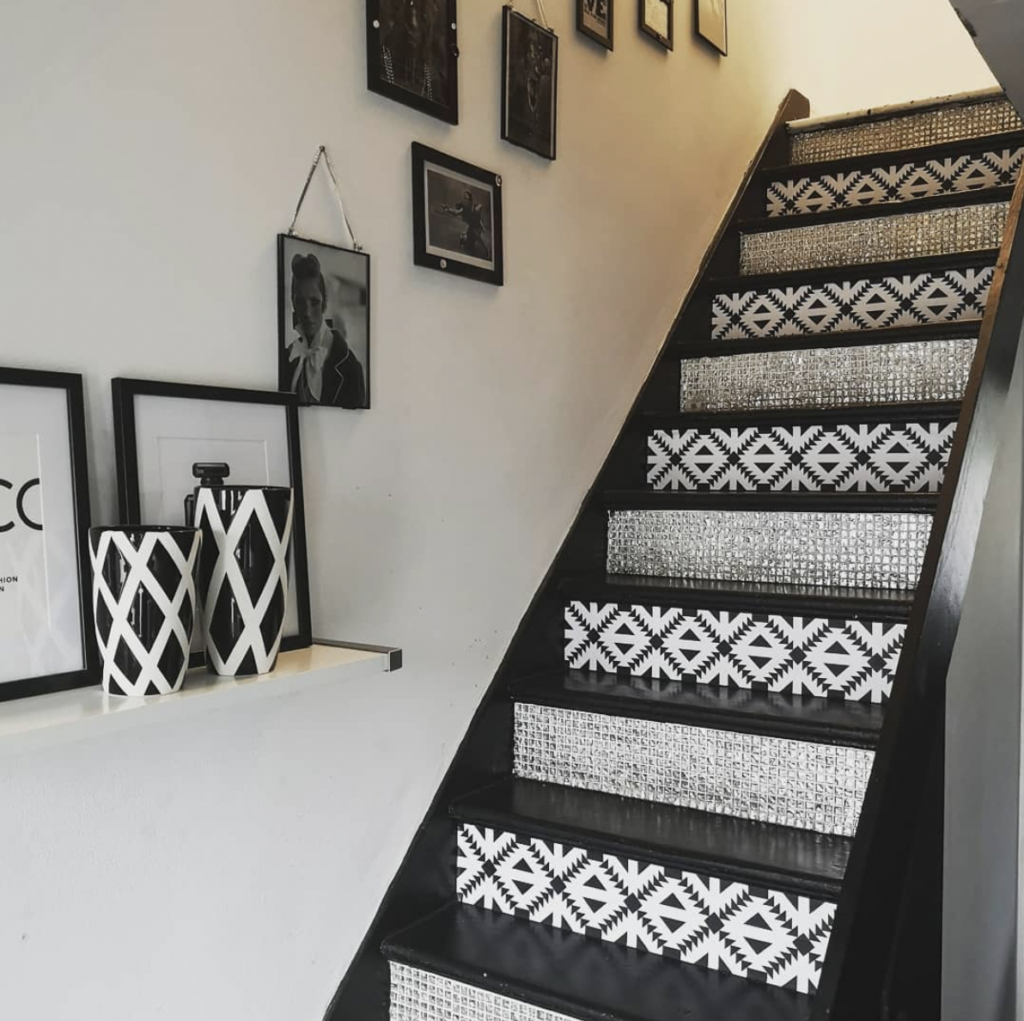 Modern Black Patterned Steps