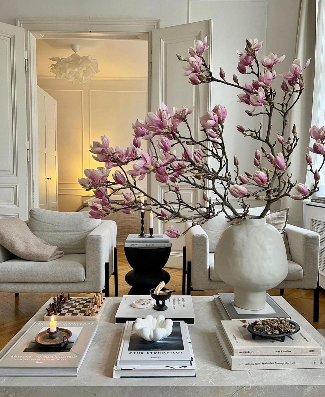 3. Floral Centerpiece with Modern Decor