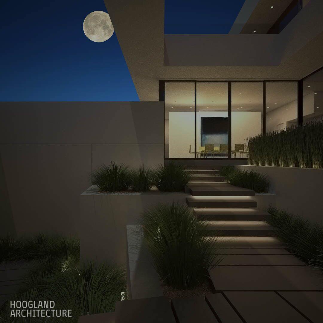 Modern Minimalist Floating Cement Steps