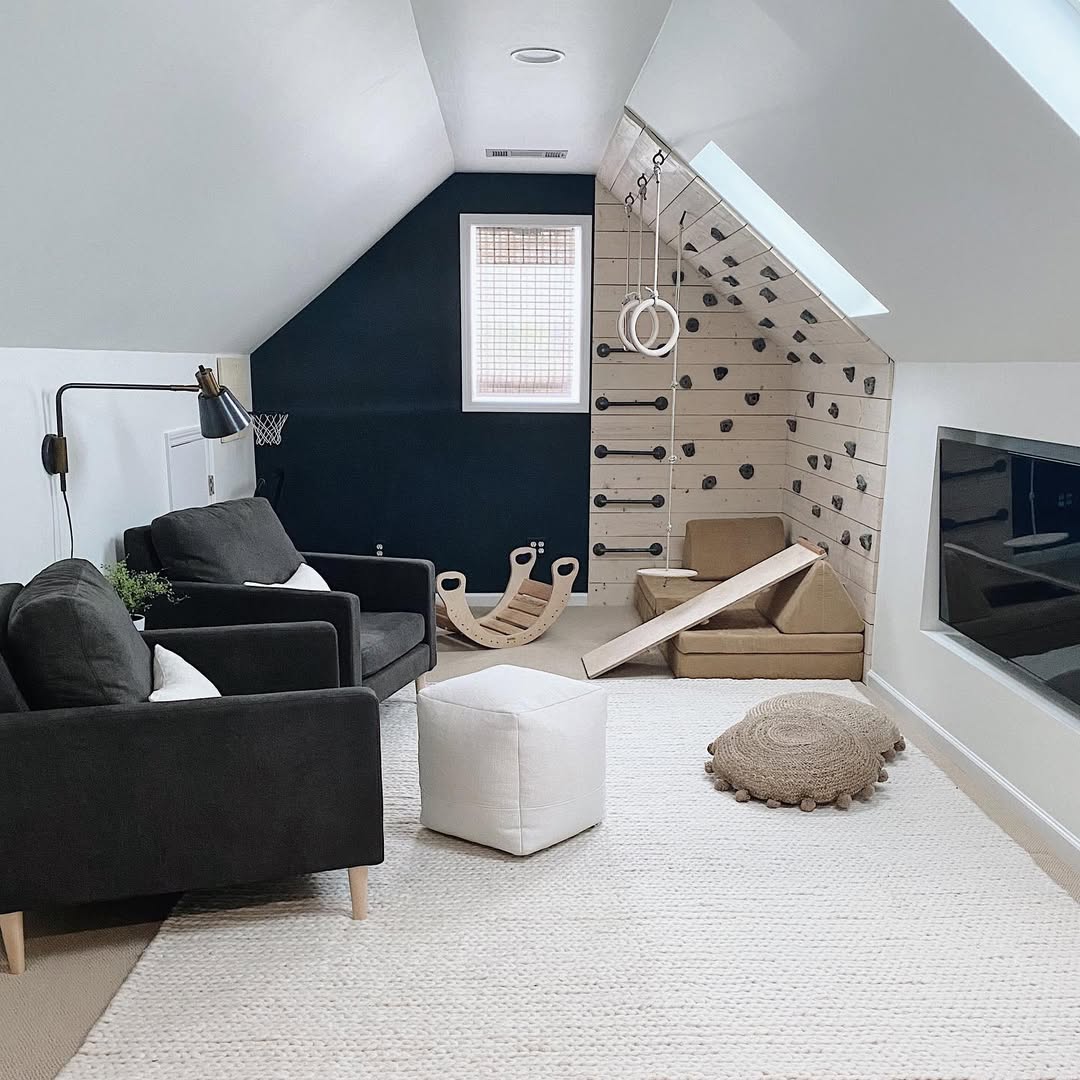 Modern Playroom and Climbing Wall