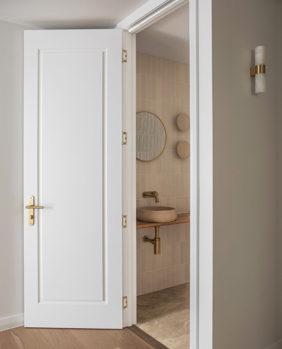 Modern White Swing Bathroom Door