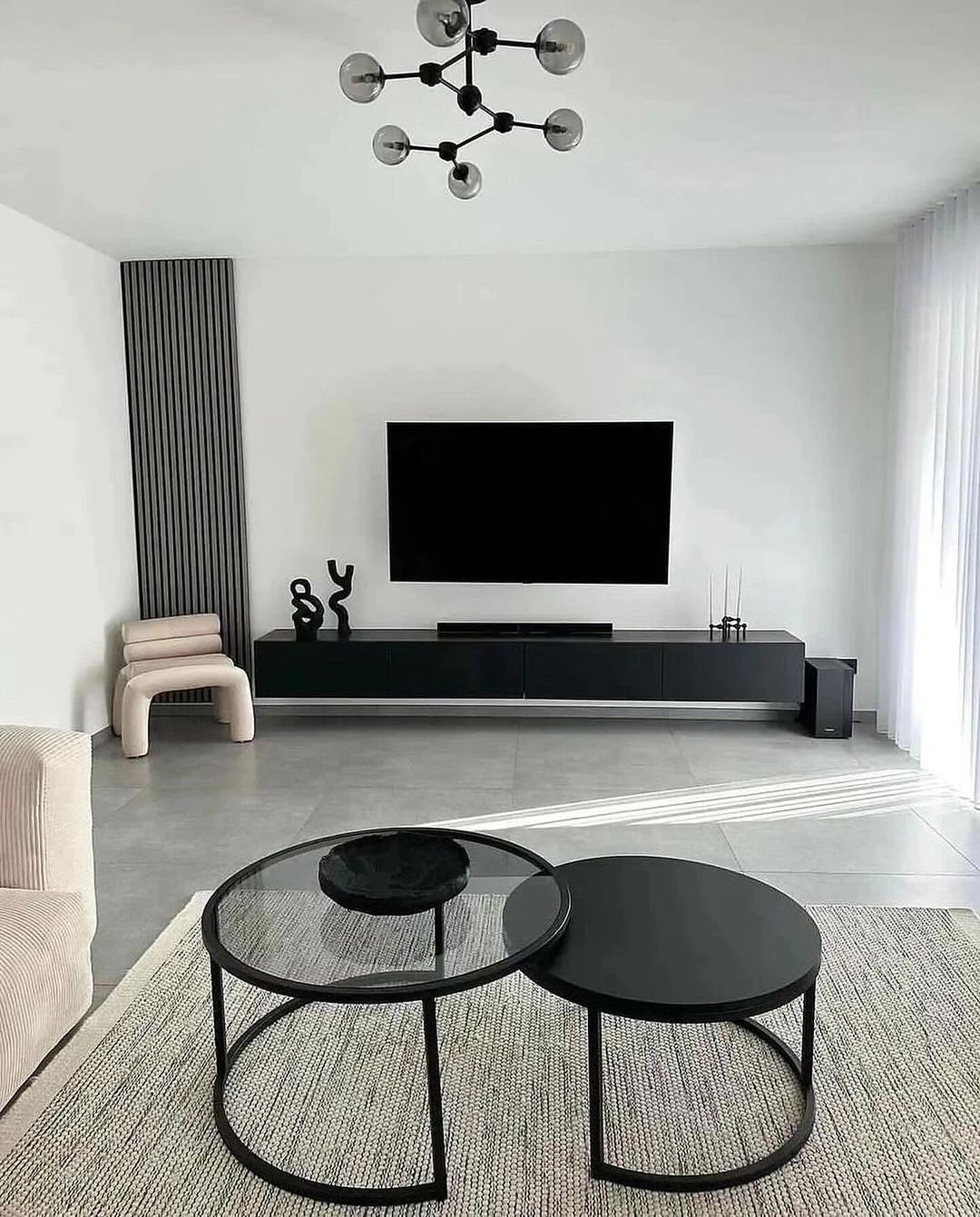 Monochrome Black and White Living Space