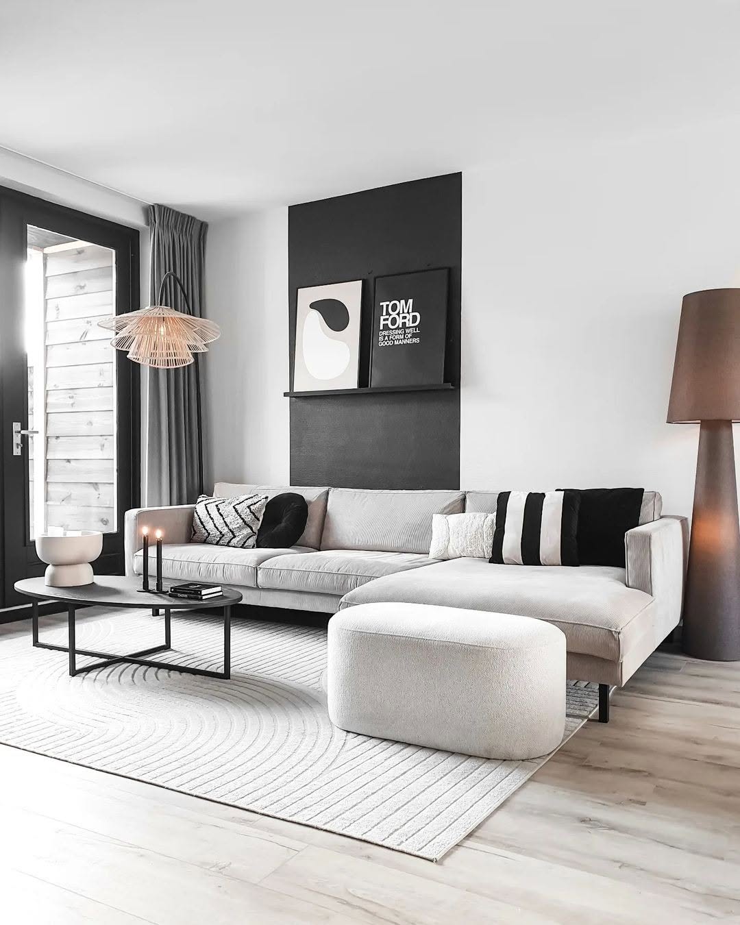 Monochrome Decor with Contrasting Textures