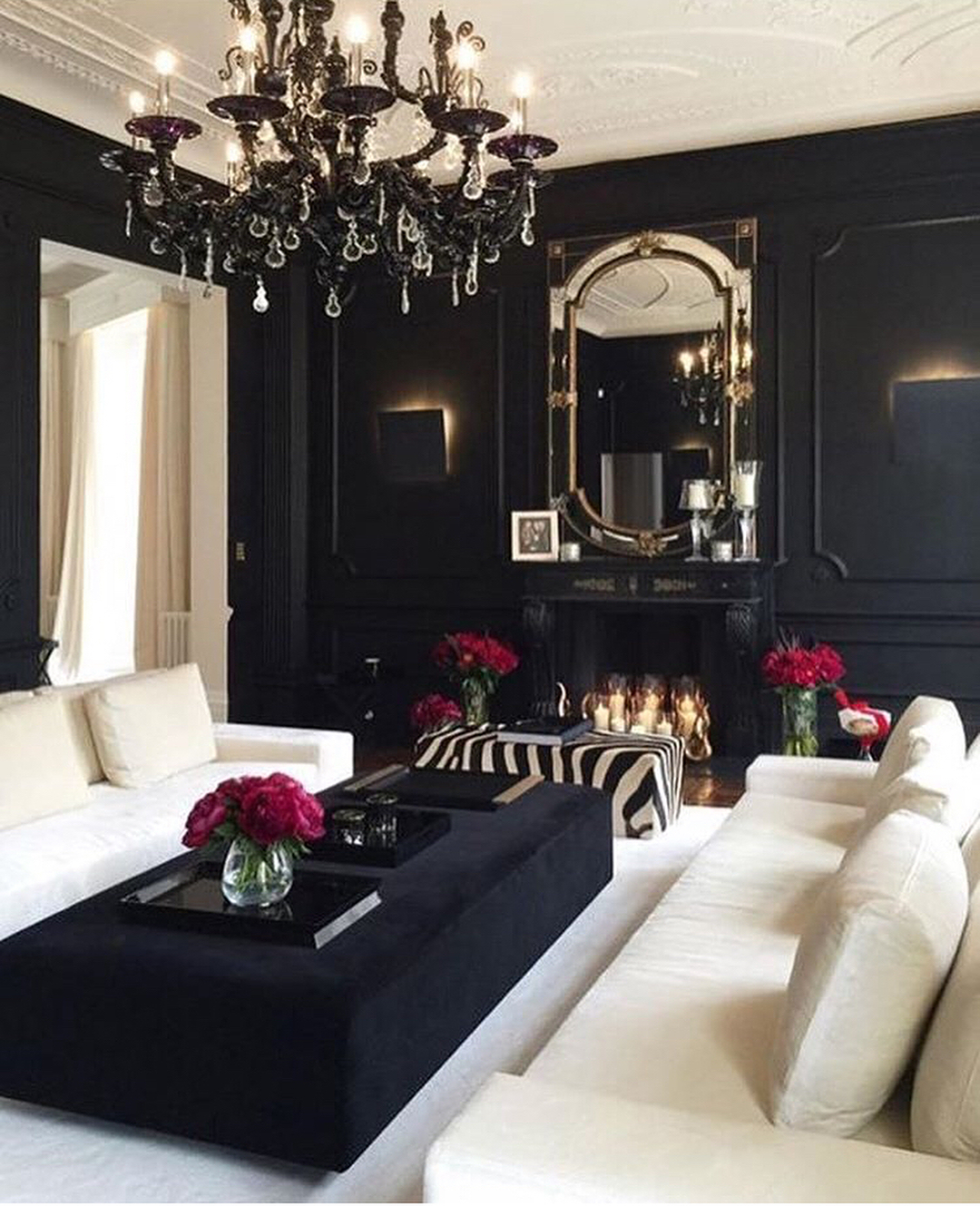 Monochrome Living Room Drama and Contrast