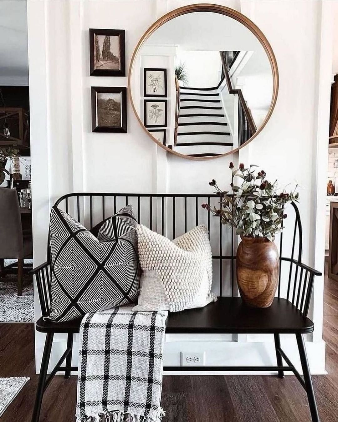 Monochrome Chic Entryway