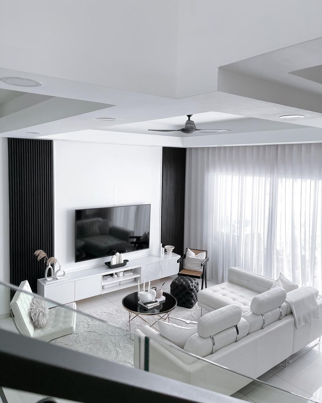 Monochrome Sleek Modern Living Room