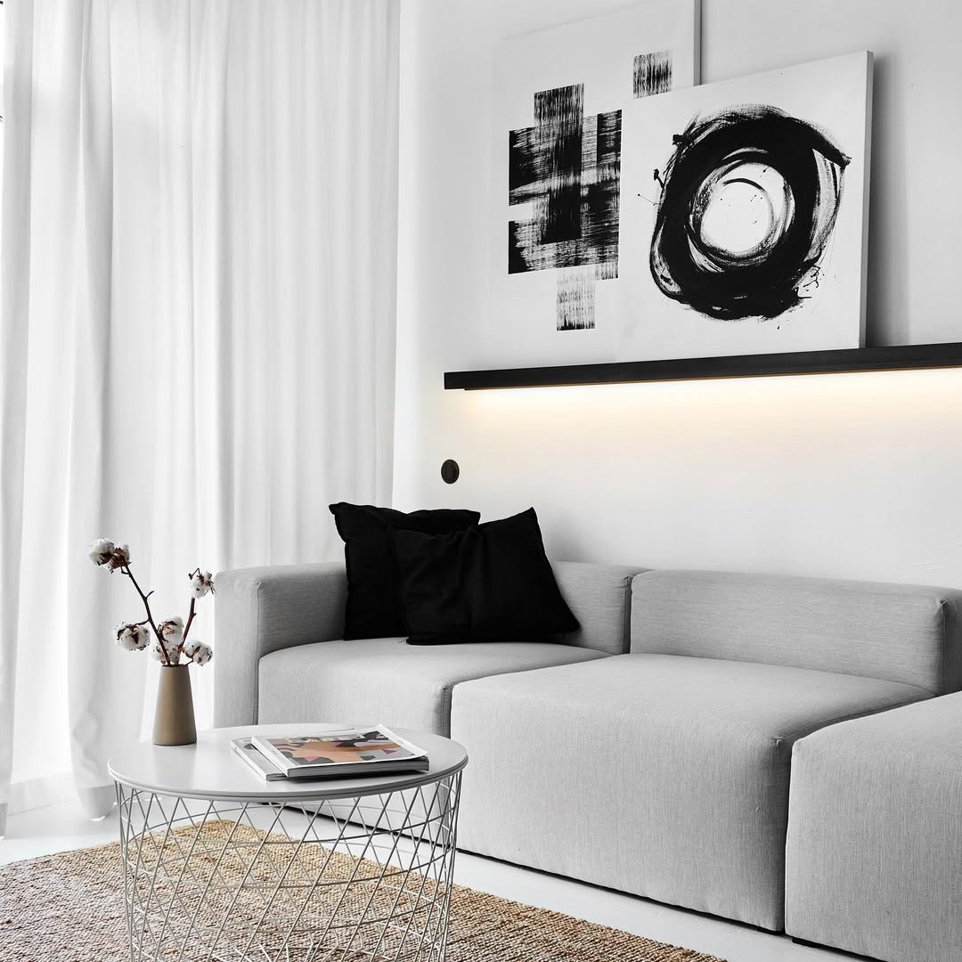 Monochrome Style with Minimal Art