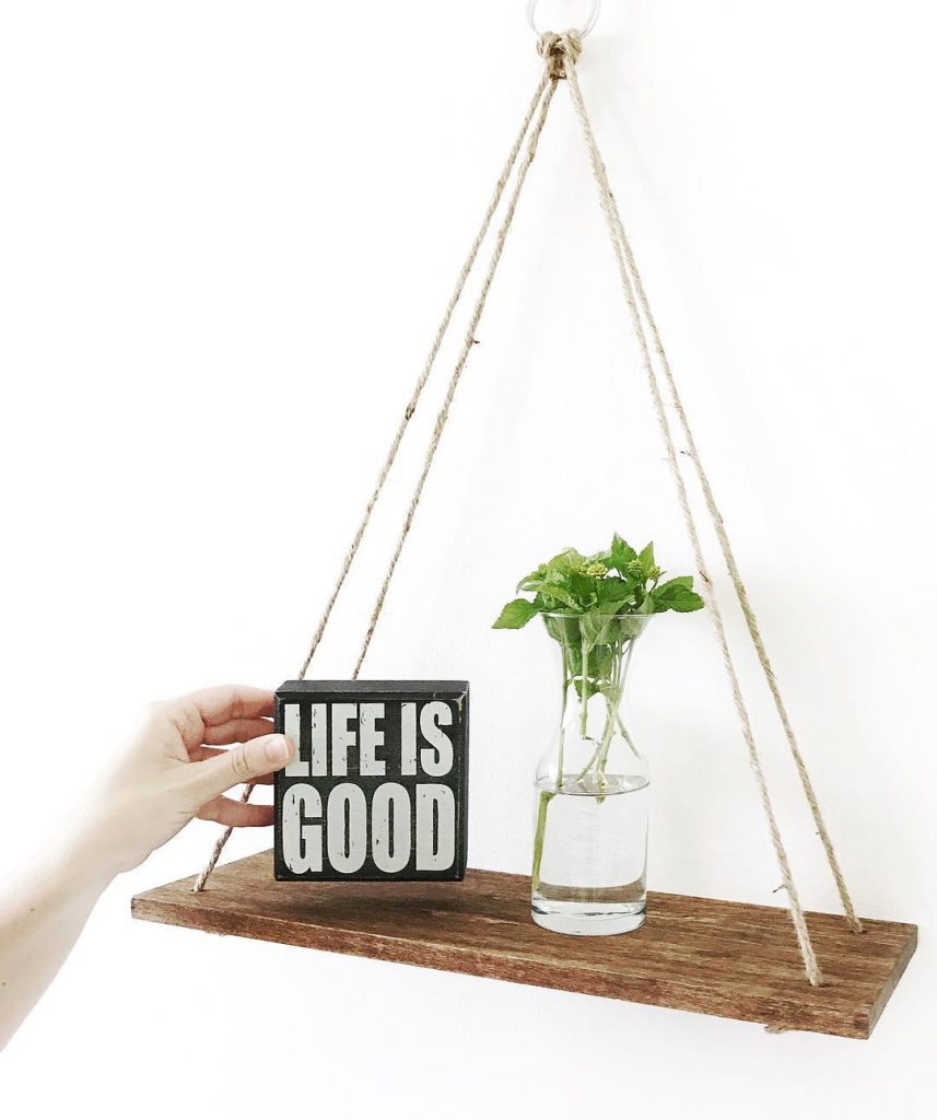 Motivational Hanging Shelf Decor