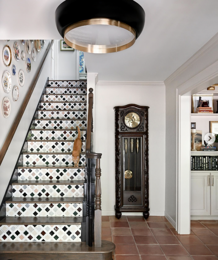 Multicolor Tile Stair Risers
