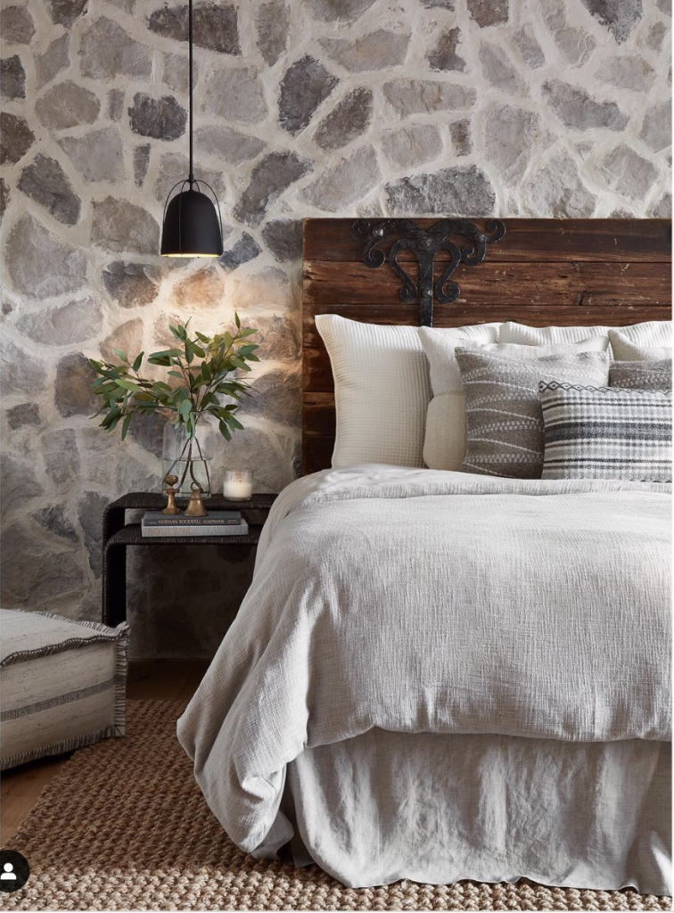 Natural Rock Bedroom Wall