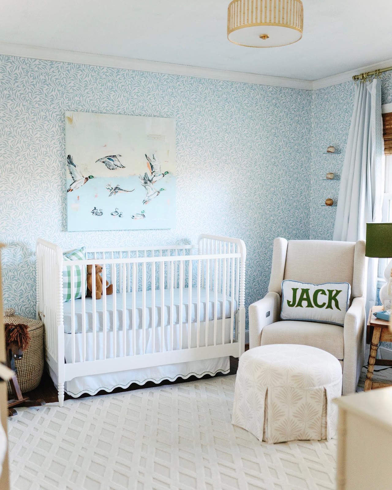 Nature-Inspired Personalized Sky-Themed Nursery