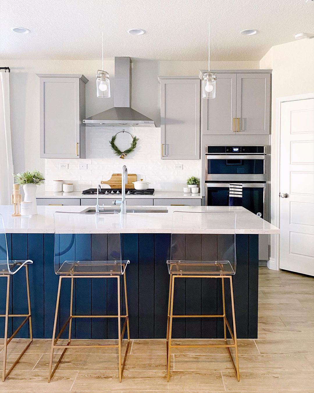 Nautical Modern Shiplap Kitchen Island