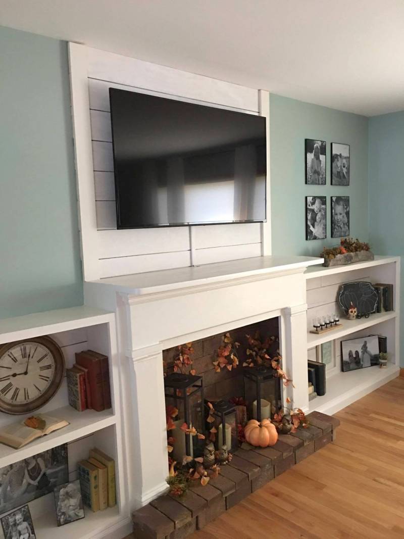 Nautical Rustic Faux Fireplace