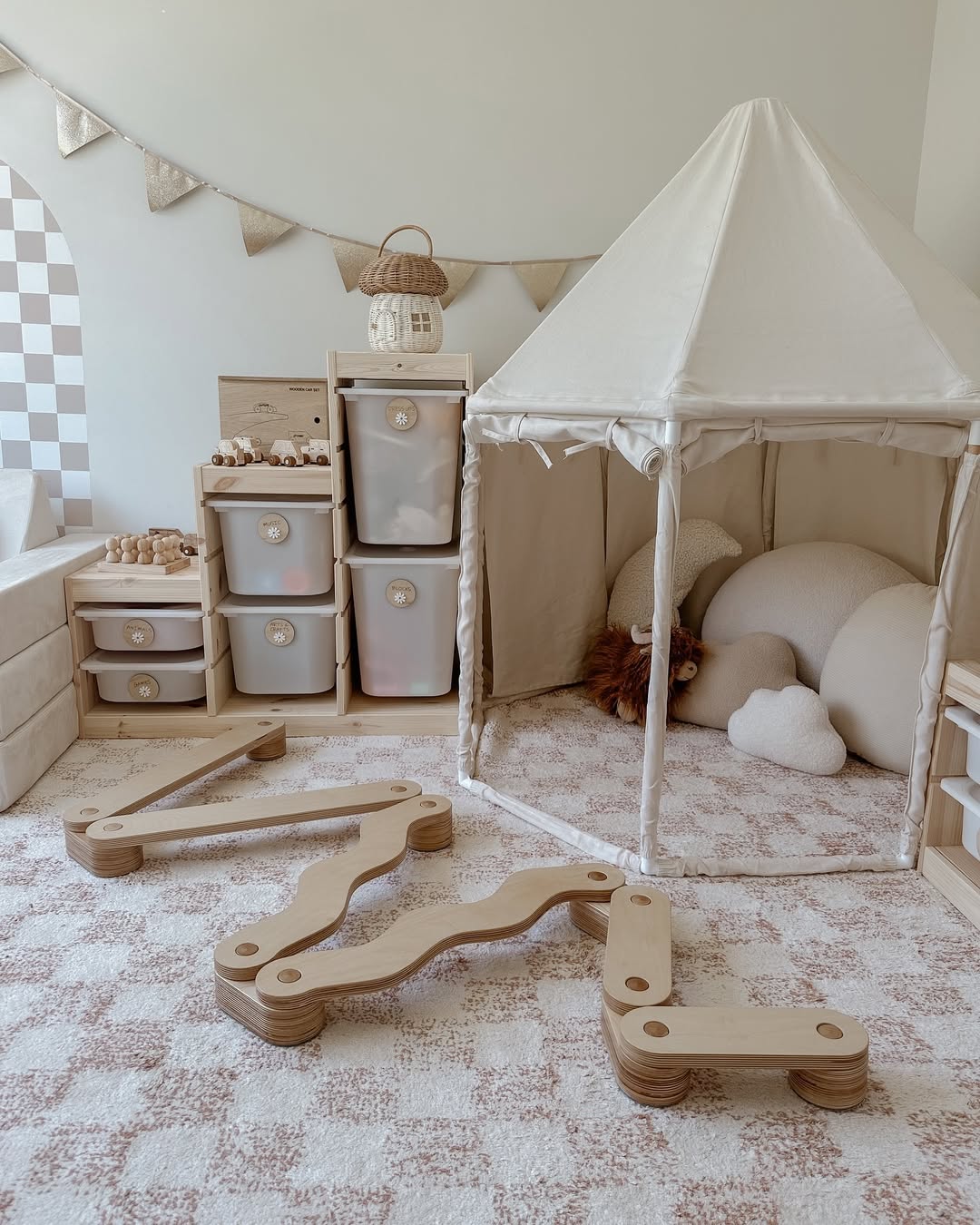 Neutral Playroom With Cozy Textures