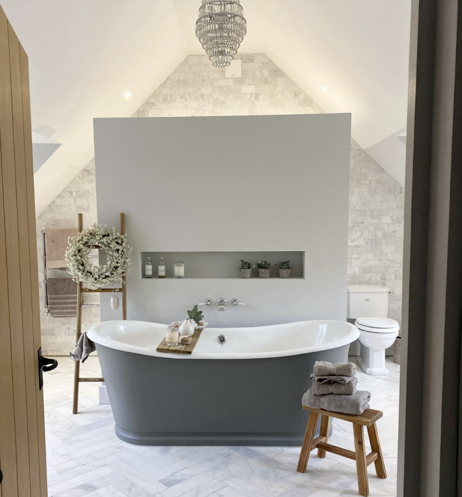 Nickel Farmhouse Bathroom Ceiling Light