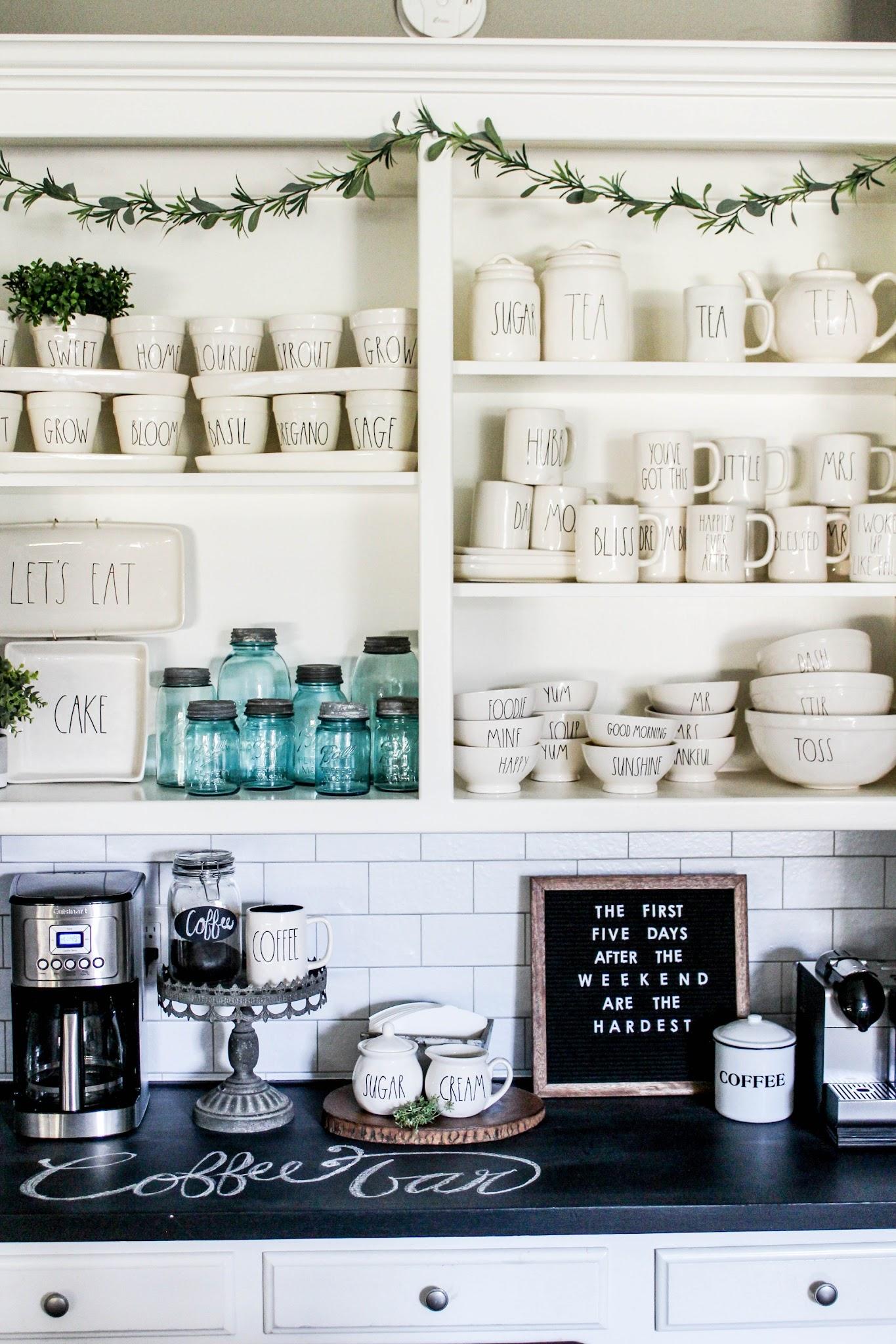 Organized Rustic Coffee Bar