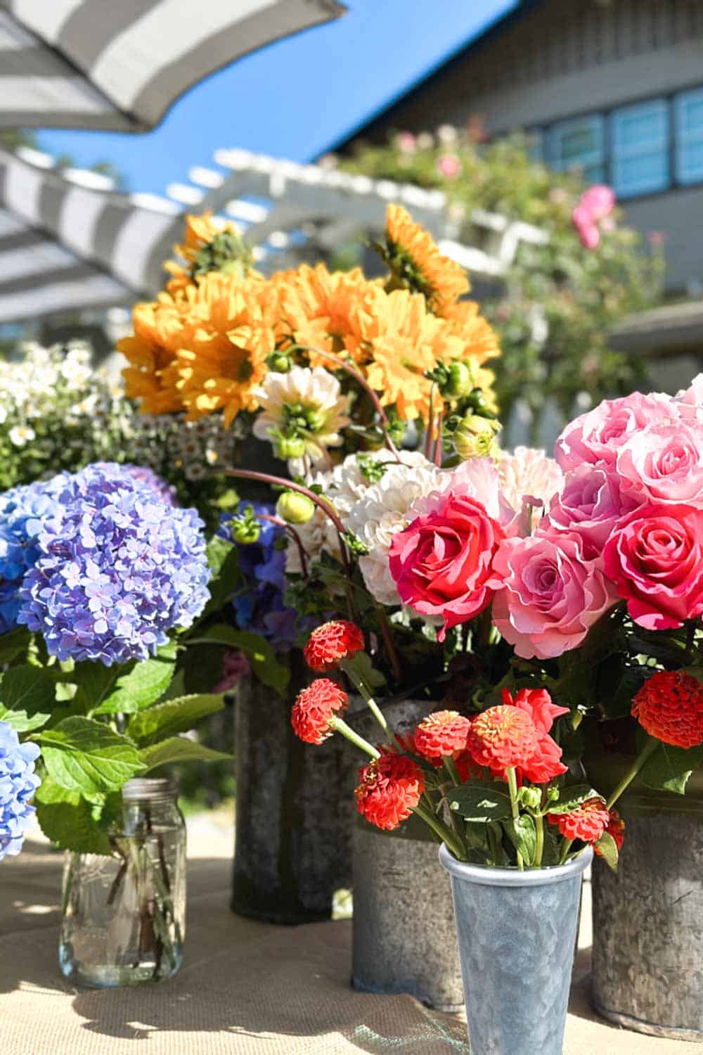 Outdoor Floral Flower Bar