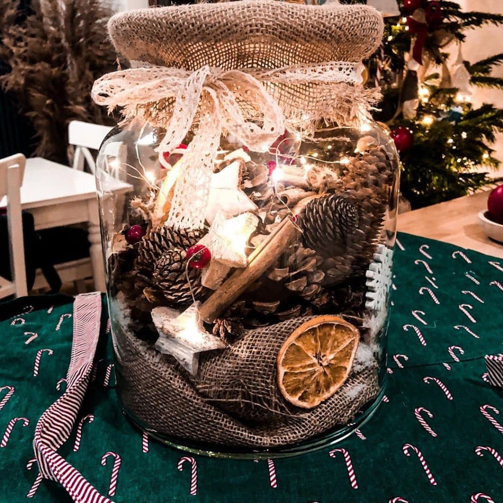 Overloaded Christmas Ornament Jar