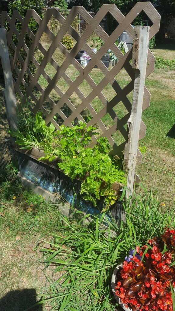 Pallet Fence With Bottom Planter