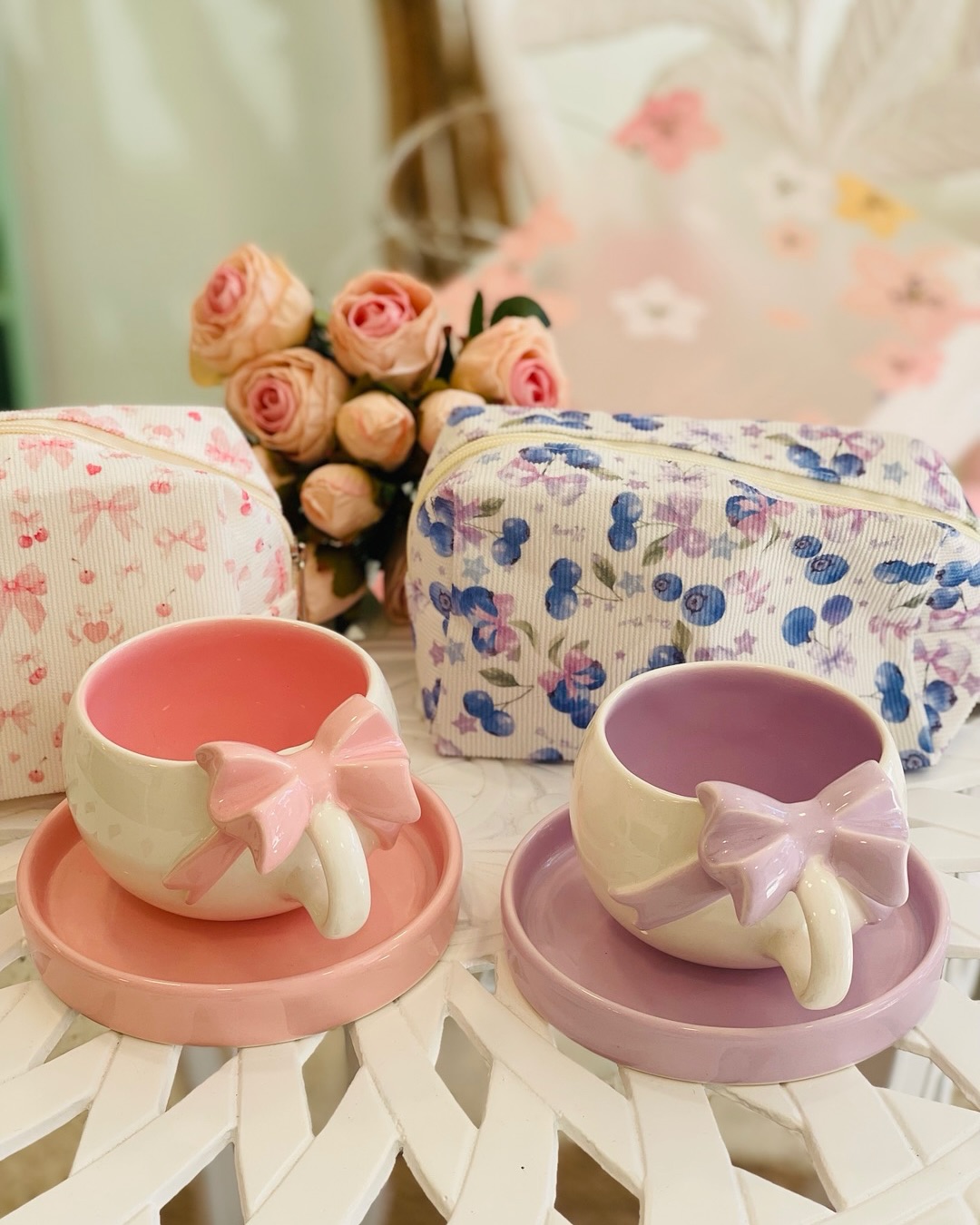 Pastel Bow Cup for Playdates