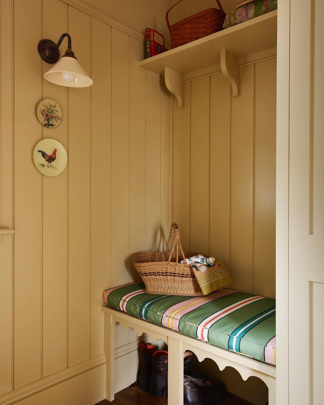 Pastel Vintage Mudroom Nook