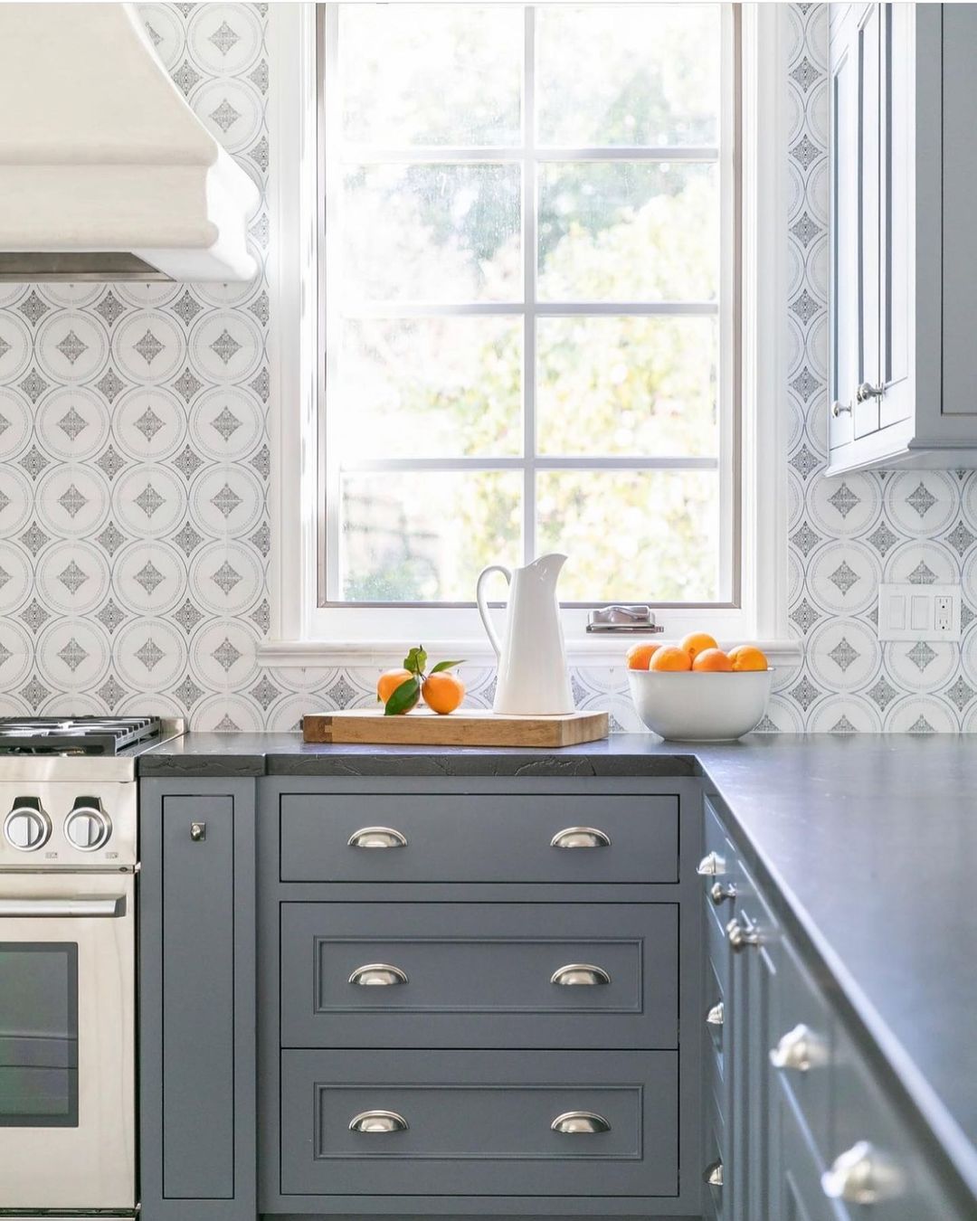 Patterned Geometric Backsplash