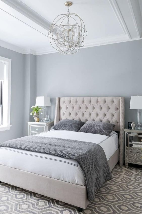 Patterned Neutral Bedroom Carpet