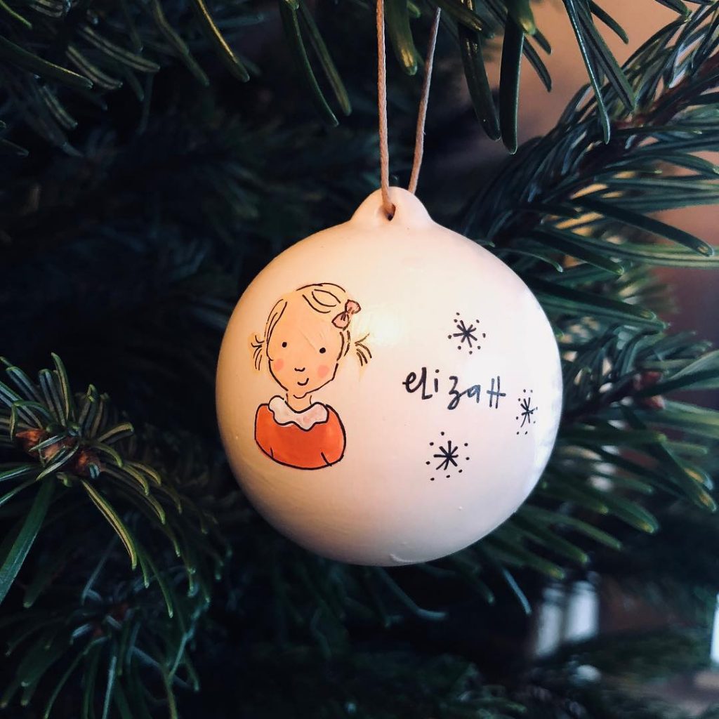 Personalized Handpainted Christmas Bauble