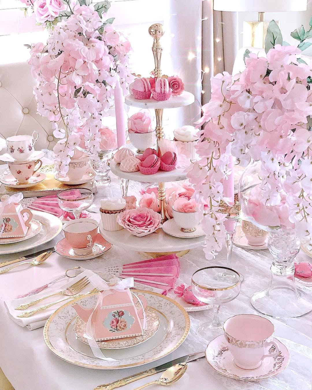 Petal Pink Macaron Centerpiece