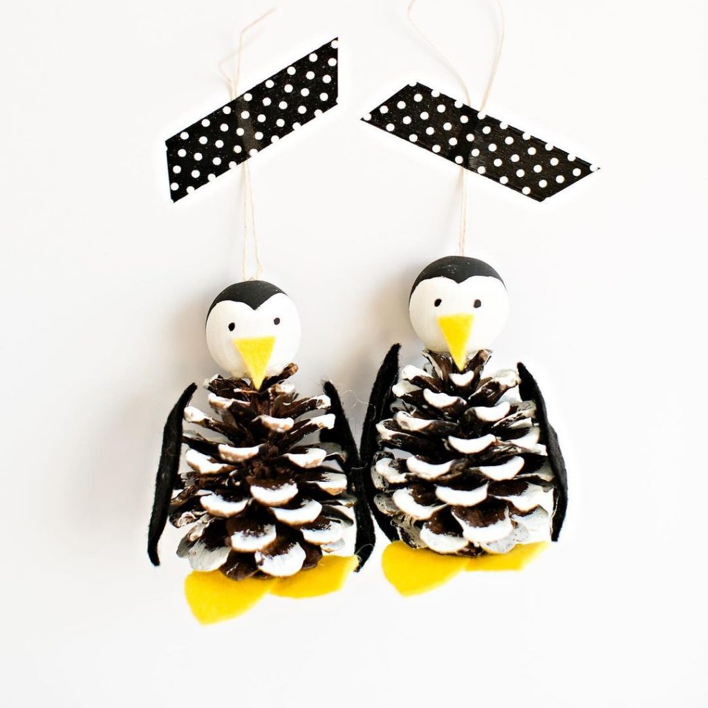 Pine Cone Penguin Ornament