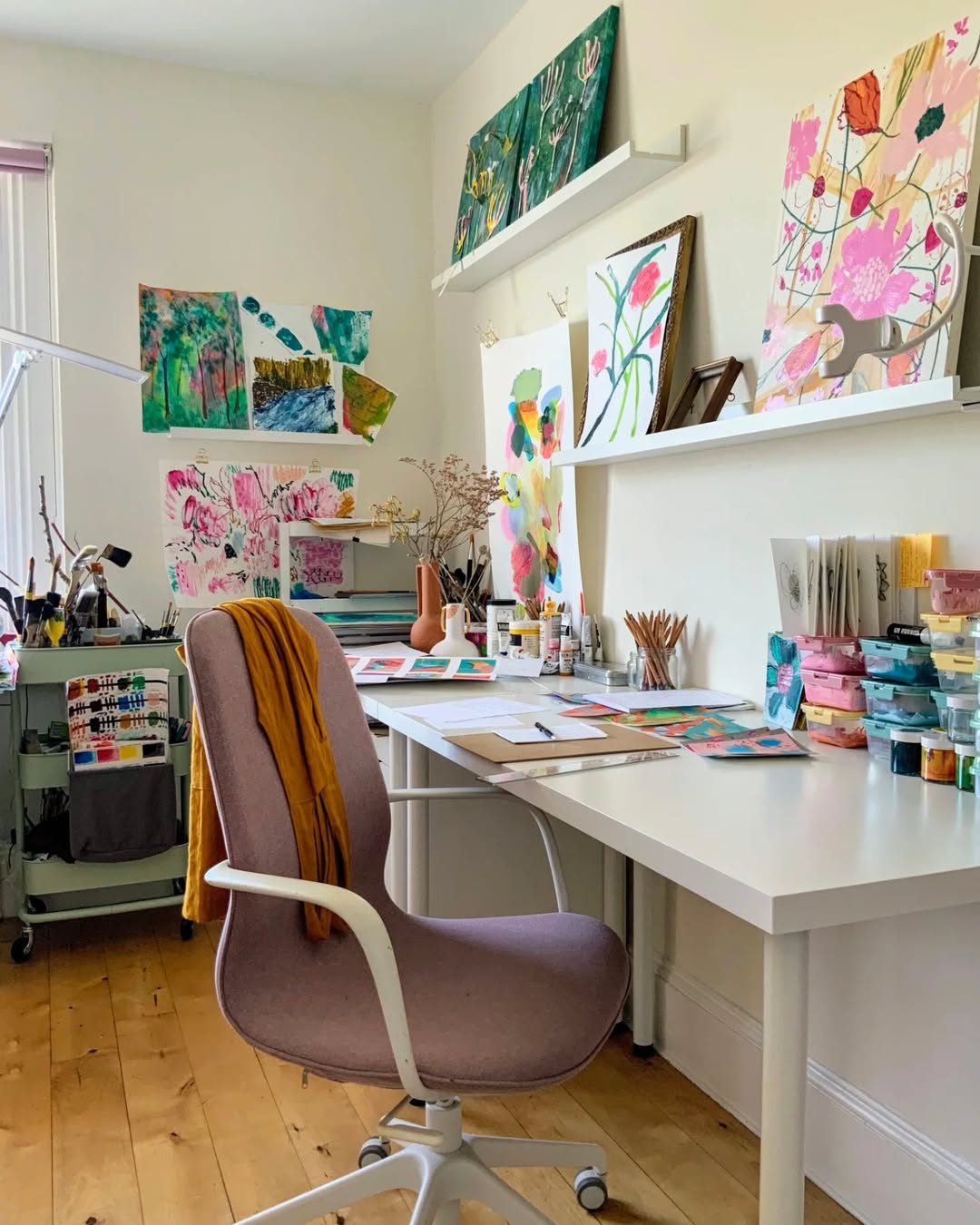 Pink Chairs with a Floral Theme