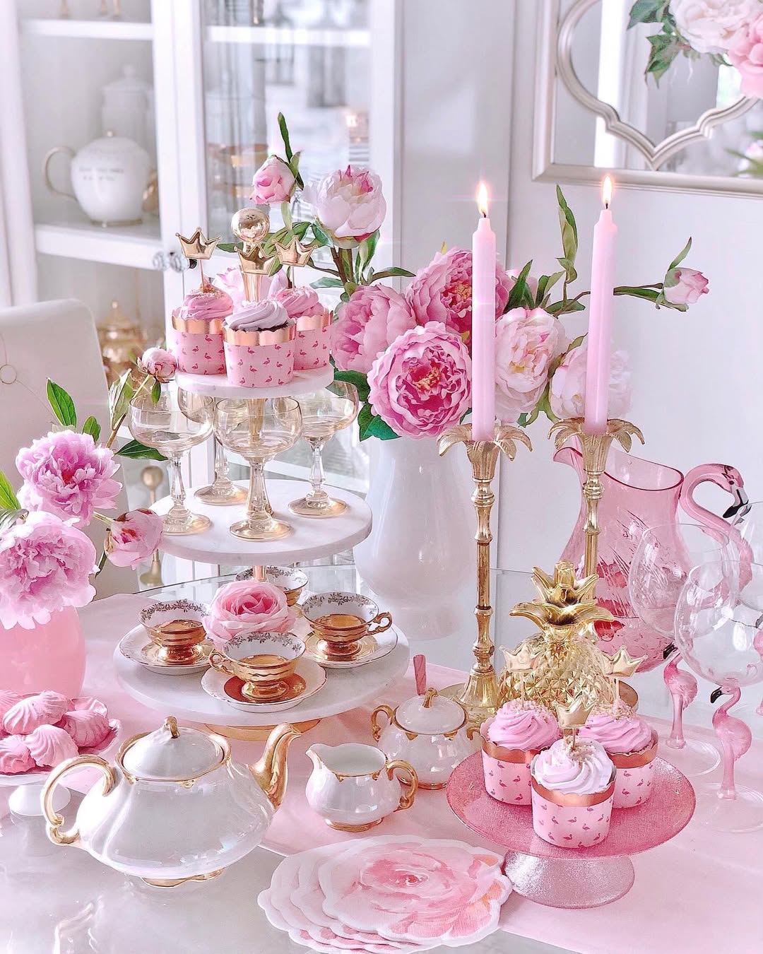 Pink Peony Table