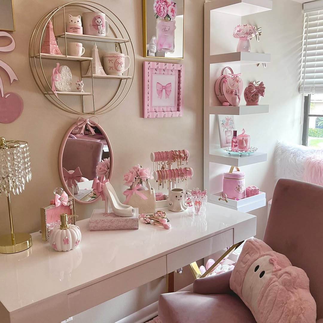 Pink Trinket Princess Vanity