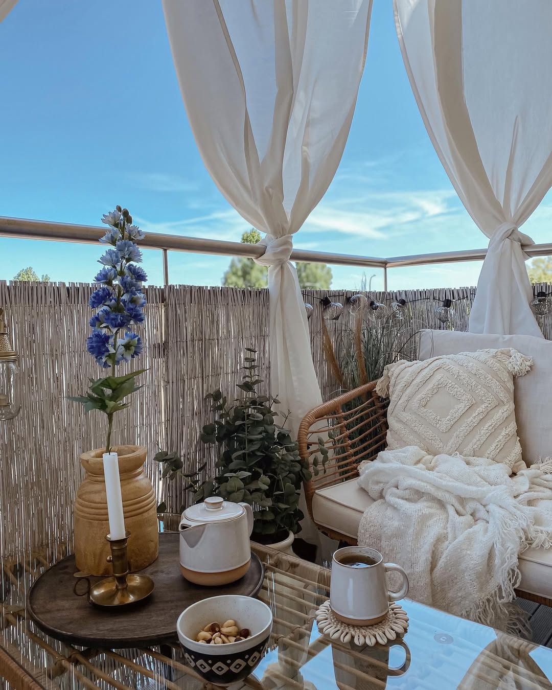 Rattan Armchair Paired With Soft Neutrals