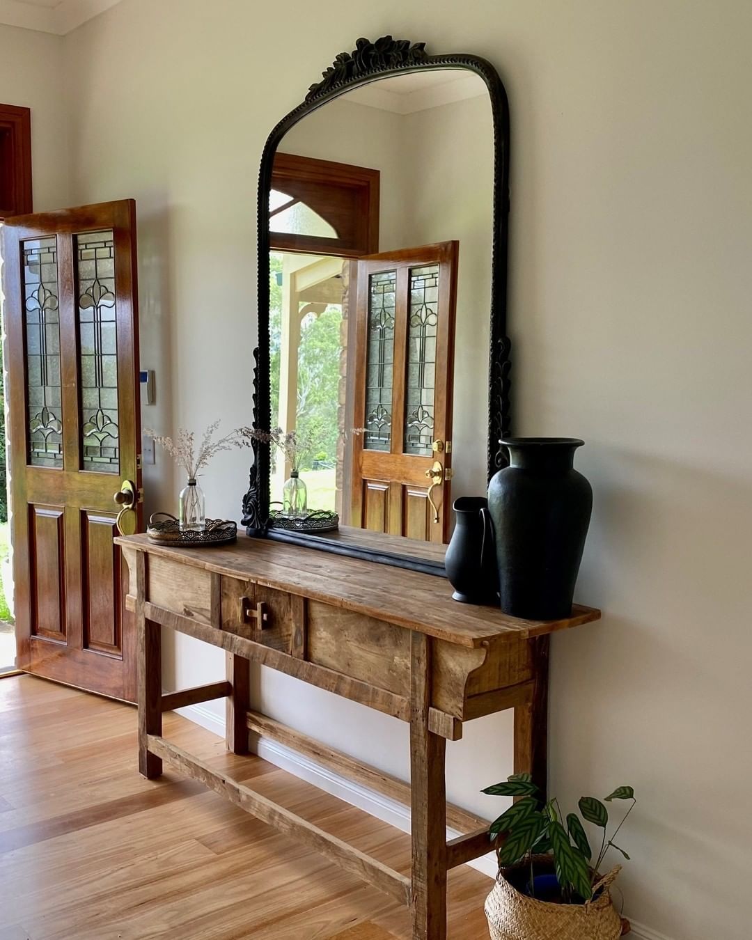 Refined Rustic Detailed Mirror