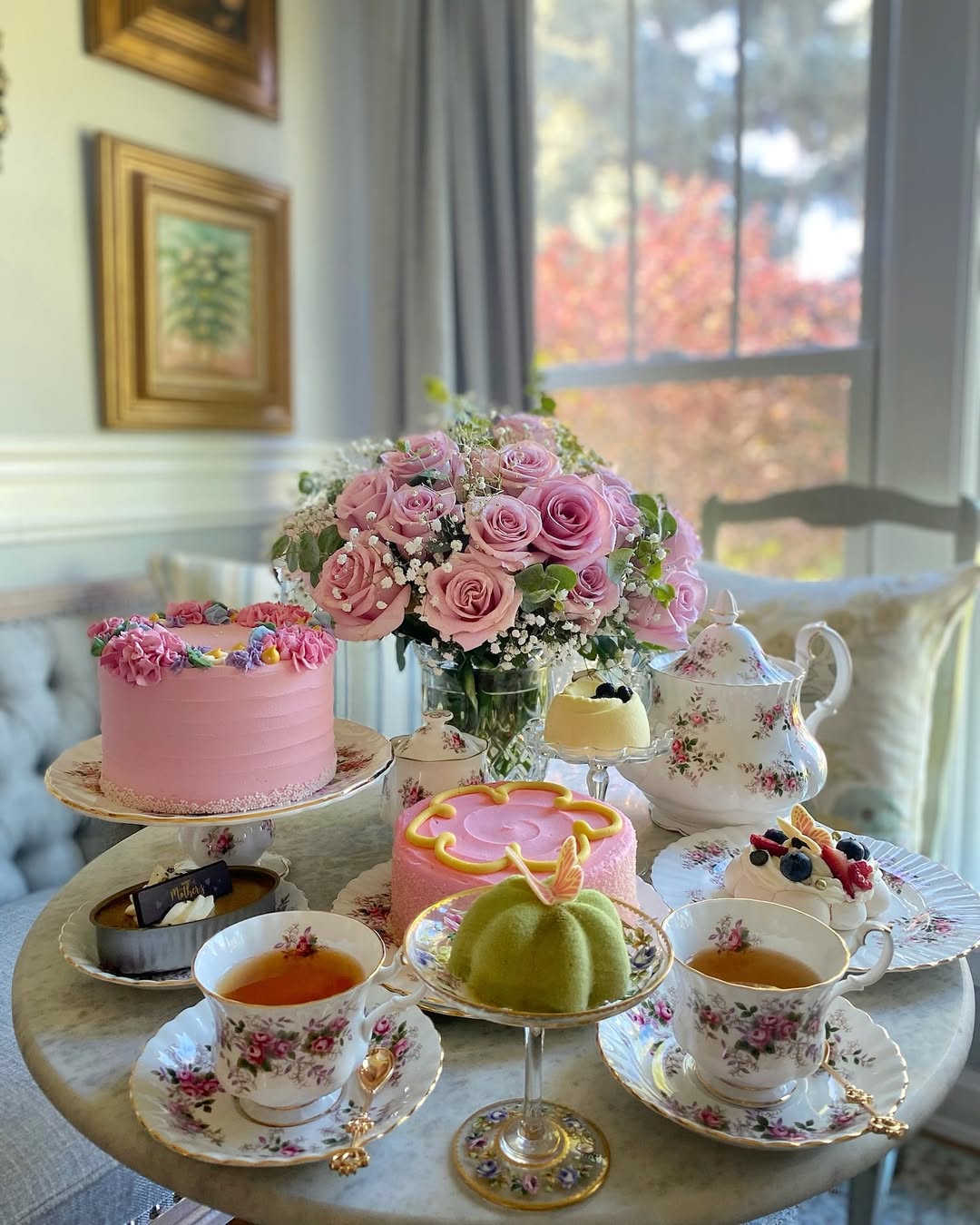 Rosy Window Afternoon Tea