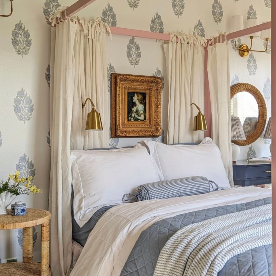 Curtains Around Bed For Rustic Charm