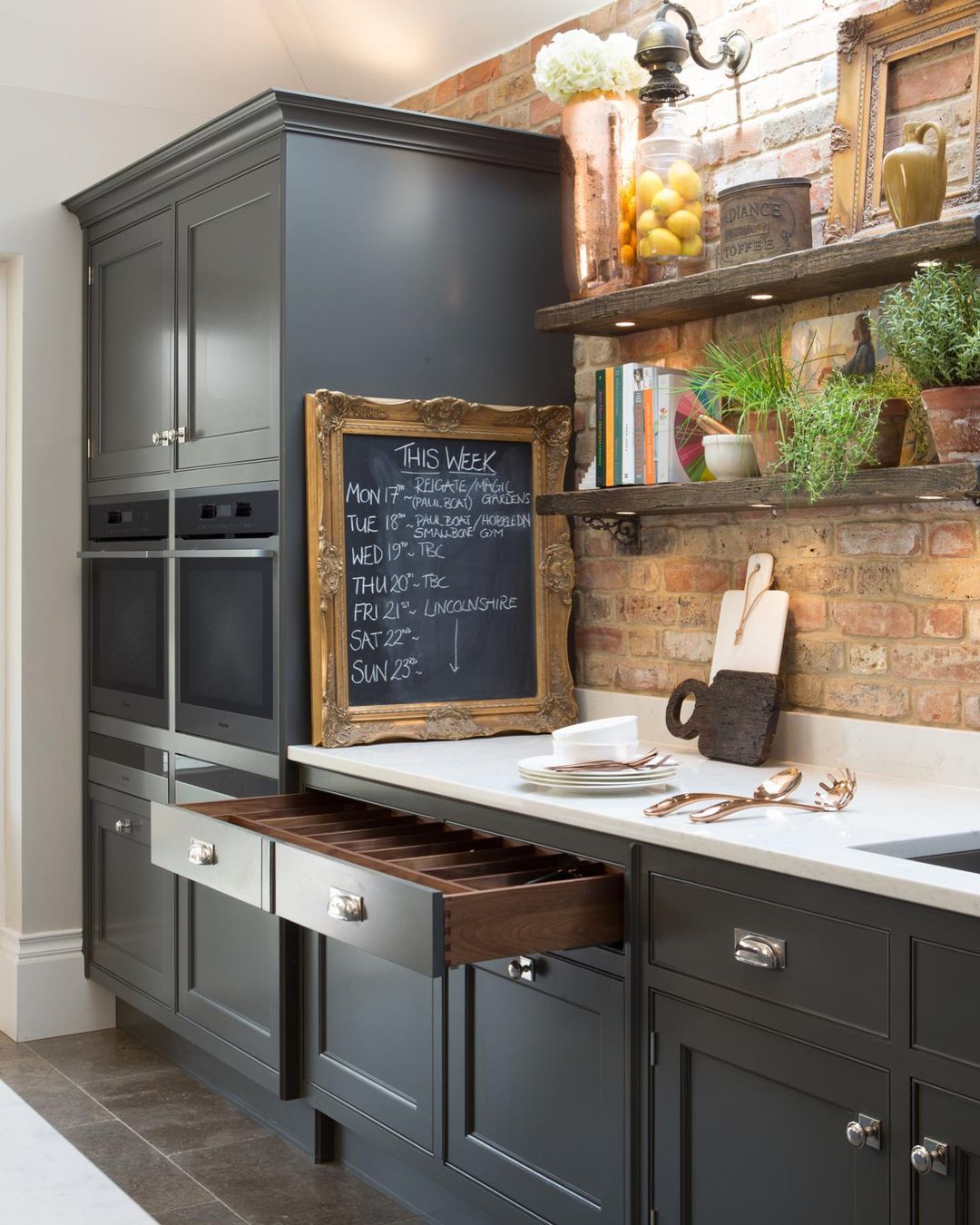 Rustic Chic Dark Grey Kitchen